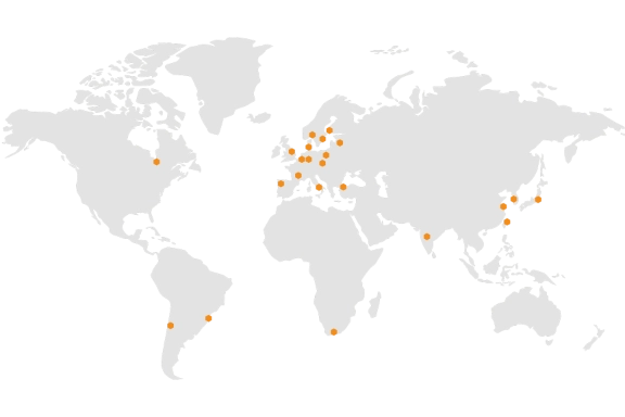 Locations worldwide of KTR Systems Locations worldwide of KTR Systems
