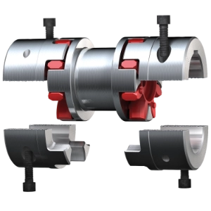 Product image side ROTEX ZS DKM SH double-cardanic shaft coupling with SPLIT hubs Product image side ROTEX ZS DKM SH double-cardanic shaft coupling with SPLIT hubs