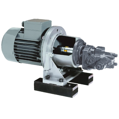 Produktbild Pumpenträger Hydraulik-Komponenten Aluminium Produktbild Pumpenträger Hydraulik-Komponenten Aluminium