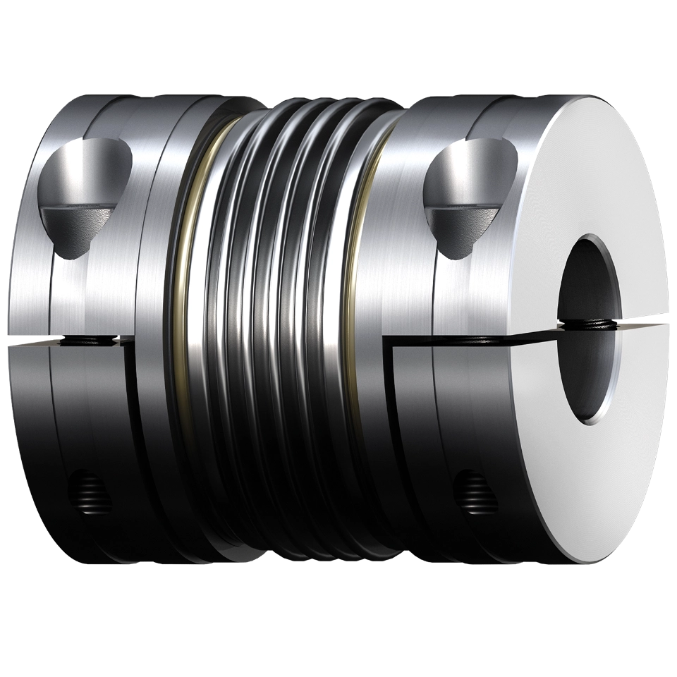 ⁣Metal bellowtype coupling with half shells dropout center design
