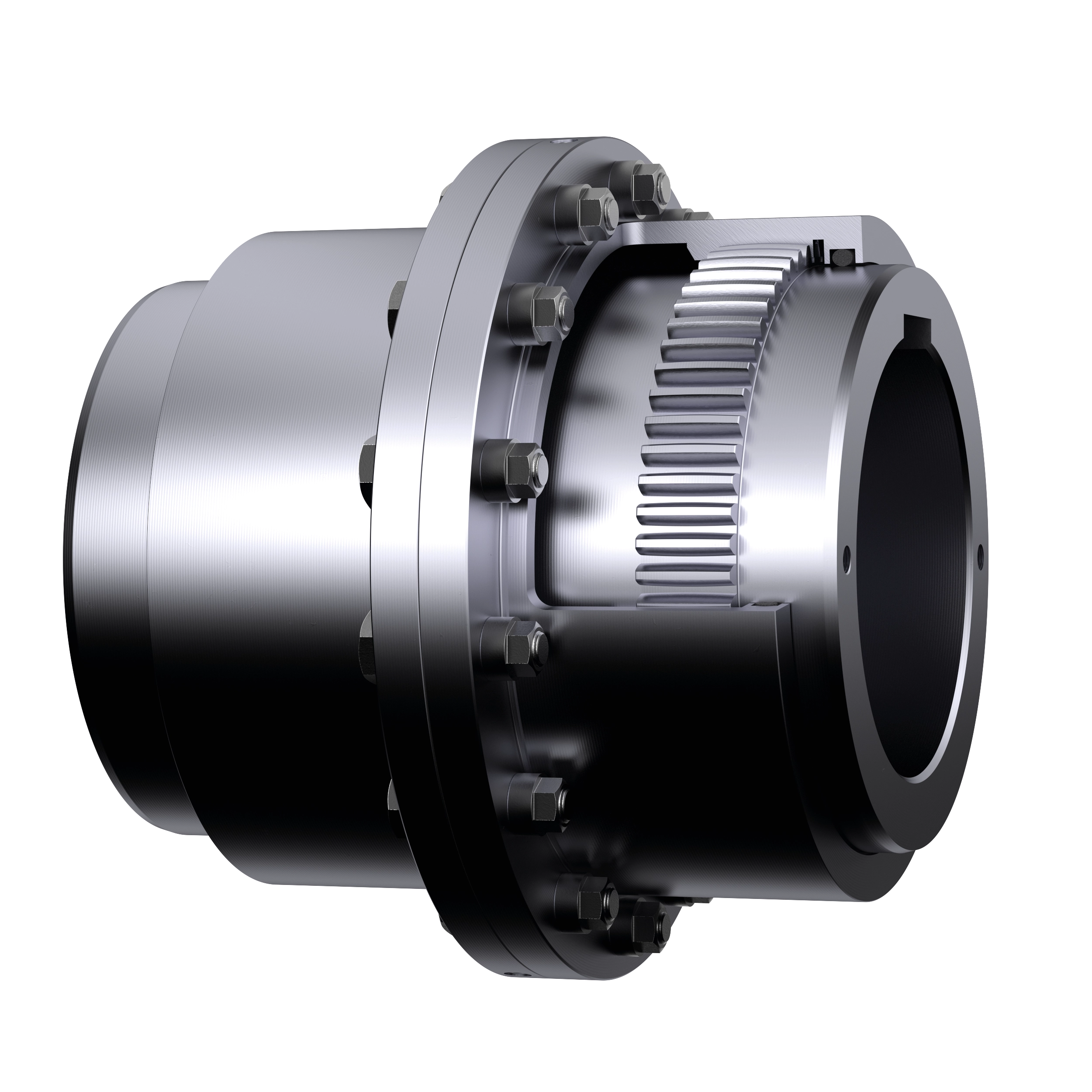 Imagen de producto Acoplamiento de engranajes de acero macizo GEARex FAB AGMA-9008-B00 alta densidad de potencia Imagen de producto Acoplamiento de engranajes de acero macizo GEARex FAB AGMA-9008-B00 alta densidad de potencia