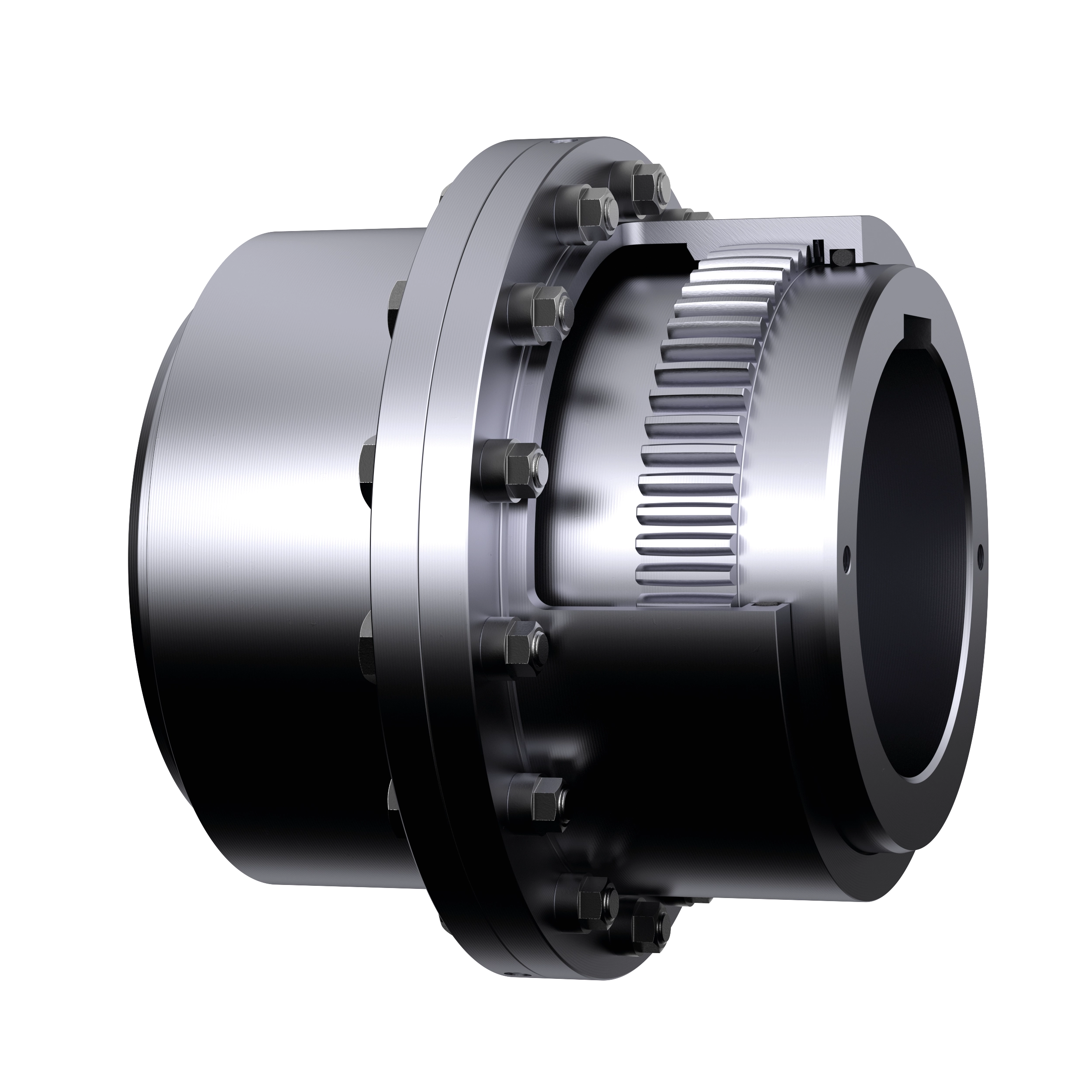 Imagen de producto Acoplamiento de engranajes de acero macizo GEARex FA AGMA-9008-B00 alta densidad de potencia Imagen de producto Acoplamiento de engranajes de acero macizo GEARex FA AGMA-9008-B00 alta densidad de potencia