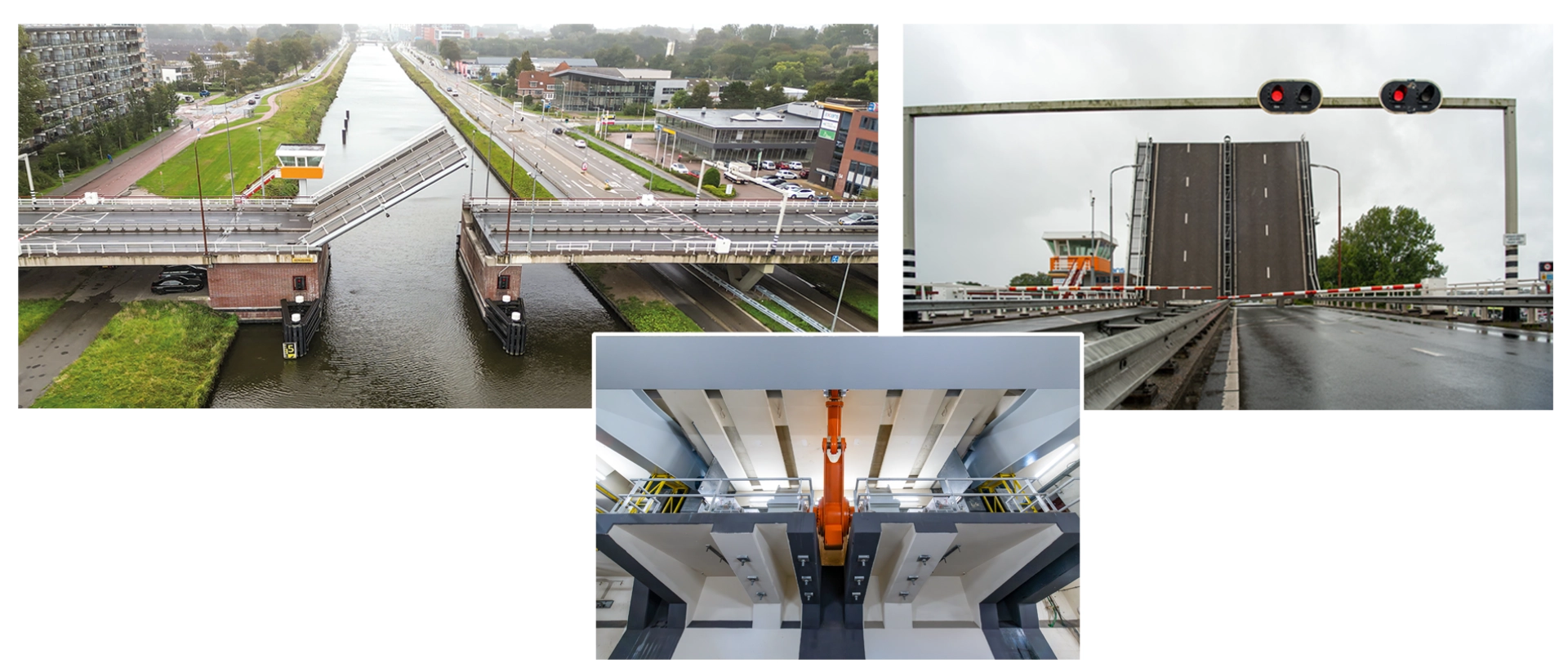 Huiswaarder Bridge in Alkmaar, mosaic Huiswaarder Bridge in Alkmaar, mosaic