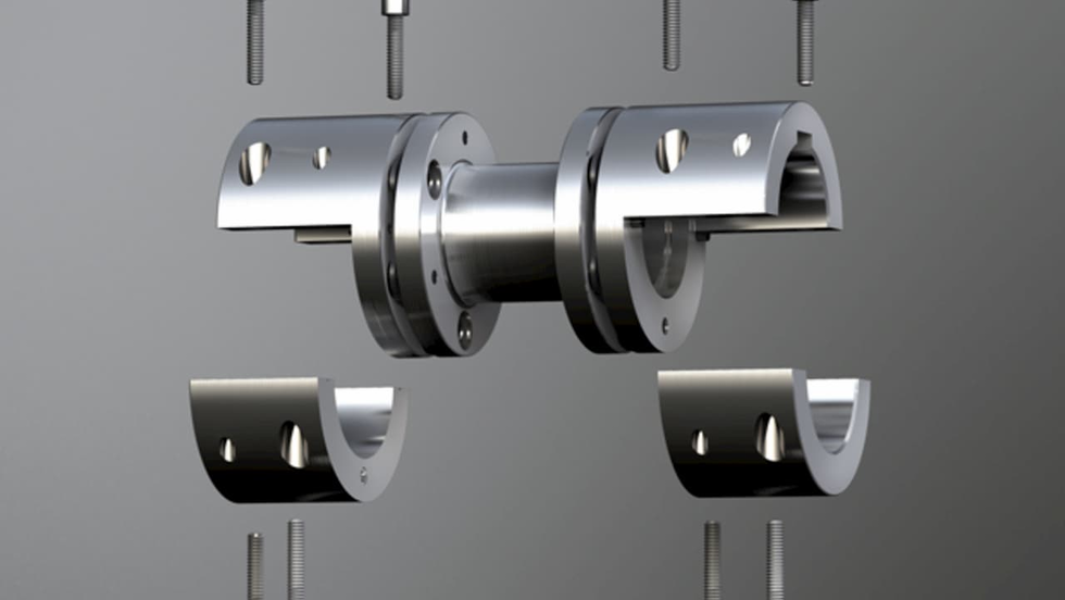Steel lamina couplings RIGIFLEX-N-A-H open view by KTR Systems GmbH